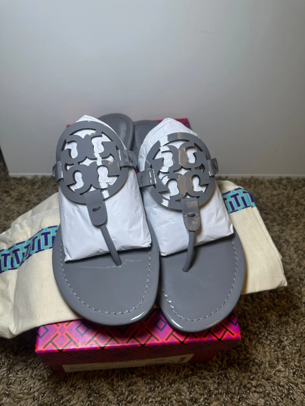 Tory Burch Patent Leather Miller Sandals